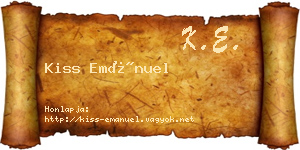 Kiss Emánuel névjegykártya